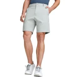 Puma Dealer 8 Inch Shorts -Elite Golf Shop puma dealer 8 inch shorts ash grey front itempicture