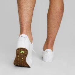 Puma Fusion Classic Golf Shoes White -Elite Golf Shop puma fusion classic golf shoes white 376982 01 model2 itempicture