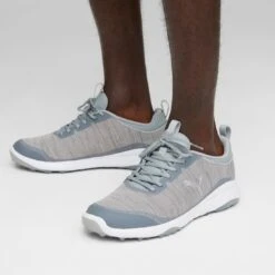 Puma Fusion Pro Golf Shoes Quarry/Silver -Elite Golf Shop puma fusion pro golf shoes quarry silver 377041 04 mod1 itempicture