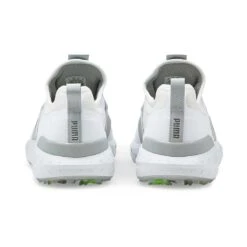 Puma Ignite Articulate Disc Golf Shoes White/Silver/High Rise -Elite Golf Shop puma ignite articulate disc golf shoes white silver high rise heel itempicture