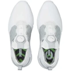 Puma Ignite Articulate Disc Golf Shoes White/Silver/High Rise -Elite Golf Shop puma ignite articulate disc golf shoes white silver high rise top itempicture