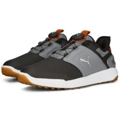 Puma Ignite Elevate Disc Golf Shoes Black/Quiet Shade/Gum 10 Puma Ignite Elevate Disc Golf Shoes Black/Quiet Shade/Gum -Elite Golf Shop puma ignite elevate disc golf black quiet shade gum 376080 07 pair itempicture