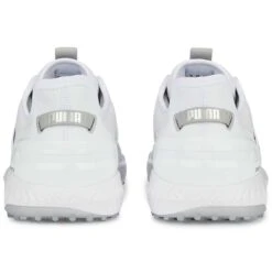 Puma Ignite Elevate Golf Shoes White/Silver 13 Puma Ignite Elevate Golf Shoes White/Silver -Elite Golf Shop puma ignite elevate golf shoes white silver 376077 01 heel itempicture