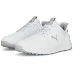 Puma Ignite Elevate Golf Shoes White/Silver 11 Puma Ignite Elevate Golf Shoes White/Silver -Elite Golf Shop puma ignite elevate golf shoes white silver 376077 01 pair itempicture