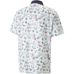 Puma MATTR Lagoon Polo 7 Puma MATTR Lagoon Polo -Elite Golf Shop puma mattr lagoon polo white back itempicture