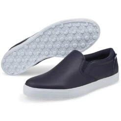 Puma OG Slip-On Palmer Golf Shoes Navy Blazer -Elite Golf Shop puma og slip on palmer golf shoes navy blazer pair itempicture