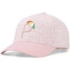 Puma Women's AP Flowers P Adjustable Hat -Elite Golf Shop puma womens ap flowers p adjustable hat pale pink front itempicture