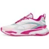 Puma Women's GS-Fast Golf Shoes White/Chalk Pink/Porcelain -Elite Golf Shop puma womens gs fast golf shoes white chalk pink porcelain profile itempicture