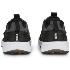 Puma Women's Ignite Malibu Golf Shoes Black/Silver/Black -Elite Golf Shop puma womens ignite malibu golf black silver black 376158 02 heel itempicture