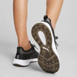 Puma Women's Ignite Malibu Golf Shoes Black/Silver/Black -Elite Golf Shop puma womens ignite malibu golf black silver black 376158 02 mod2 itempicture