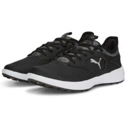 Puma Women's Ignite Malibu Golf Shoes Black/Silver/Black -Elite Golf Shop puma womens ignite malibu golf black silver black 376158 02 pair itempicture