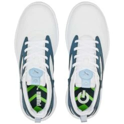 Puma Women's Ignite Malibu Golf Shoes White/Silver/Evening Sky 11 Puma Women's Ignite Malibu Golf Shoes White/Silver/Evening Sky -Elite Golf Shop puma womens ignite malibu golf white silver eve sky 376158 04 top itempicture