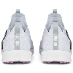 Puma Women's Laguna Fusion Knit Golf Shoes High Rise/White 13 Puma Women's Laguna Fusion Knit Golf Shoes High Rise/White -Elite Golf Shop puma womens laguna fusion knit golf high rise white 376082 01 heel itempicture