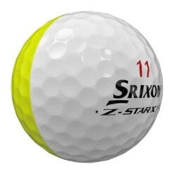 Srixon Z-Star XV 8 Divide Golf Balls 9 Srixon Z-Star XV 8 Divide Golf Balls -Elite Golf Shop srixon z star xv 8 divide white yellow golf balls white side stamp itempicture