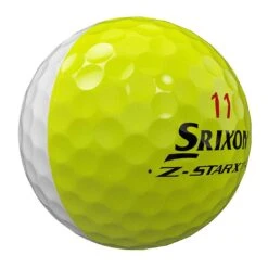 Srixon Z-Star XV 8 Divide Golf Balls 10 Srixon Z-Star XV 8 Divide Golf Balls -Elite Golf Shop srixon z star xv 8 divide white yellow golf balls yellow side stamp itempicture