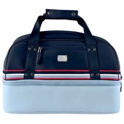 Sun Mountain Mid-Stripe Boston Bag 19 Sun Mountain Mid-Stripe Boston Bag -Elite Golf Shop sun mountain 2023 mid stripe boston bag frost navy red itempicture