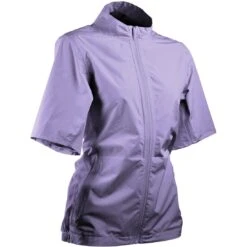 Sun Mountain Women's Monsoon Short Sleeve Rain Jacket -Elite Golf Shop sun mountain 2023 womens monsoon ss rain jacket lavender itempicture