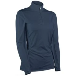 Sun Mountain Women's Second Layer Pullover 12 Sun Mountain Women's Second Layer Pullover -Elite Golf Shop sun mountain 2023 womens second layer pullover navy itempicture