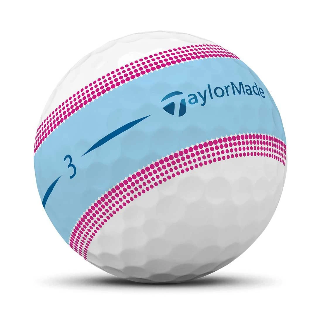 TaylorMade Tour Response Stripe Blue/Pink Golf Balls 4 TaylorMade Tour Response Stripe Blue/Pink Golf Balls - Image 2