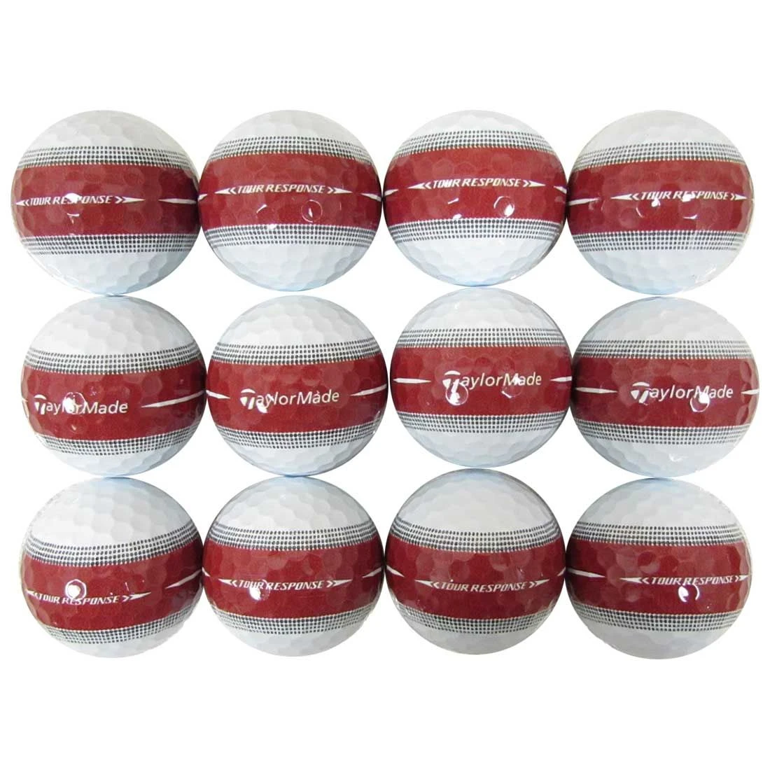 TaylorMade Tour Response Red Stripe 12-Pack Bagged Golf Balls 3 TaylorMade Tour Response Red Stripe 12-Pack Bagged Golf Balls
