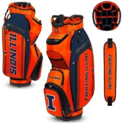 Team Effort NCAA Bucket III Cooler Cart Bag -Elite Golf Shop team effort ncaa bucket 3 cooler cart bag illinois fighting illini itempicture