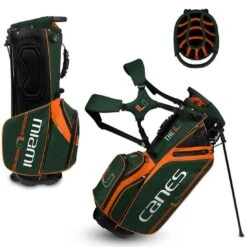 Team Effort NCAA Caddie Carry Hybrid Bag -Elite Golf Shop team effort ncaa caddie carry hybrid bag miami hurricanes itempicture