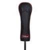 Titleist Jet Black Leather Hybrid Headcover -Elite Golf Shop titleist 2020 jet black leather hybrid headcover 01