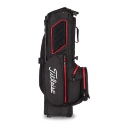 Titleist 2022 Players 4 Plus StaDry Stand Bag -Elite Golf Shop titleist 2021 players 4 plus staydry stand bag black black red back
