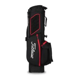 Titleist 2022 Players 4 Stand Bag -Elite Golf Shop titleist 2021 players 4 stand bag black black red back