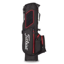 Titleist 2022 Players 4 StaDry Stand Bag -Elite Golf Shop titleist 2021 players 4 staydry stand bag black black red back
