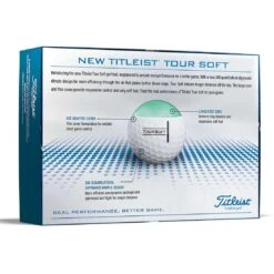 Titleist Tour Soft White Golf Balls -Elite Golf Shop titleist 2022 tour soft white golf balls back itempicture