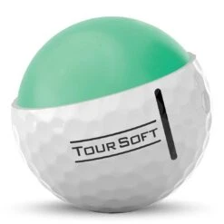 Titleist Tour Soft White Golf Balls -Elite Golf Shop titleist 2022 tour soft white golf balls core cutaway itempicture