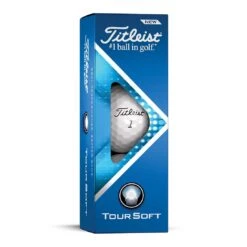 Titleist Tour Soft White Golf Balls -Elite Golf Shop titleist 2022 tour soft white golf balls sleeve itempicture