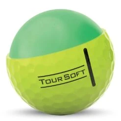 Titleist Tour Soft Yellow Golf Balls -Elite Golf Shop titleist 2022 tour soft yellow golf balls core cutaway itempicture 1