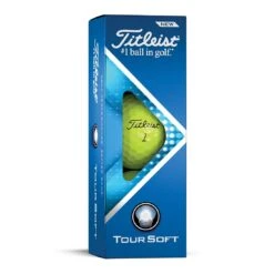 Titleist Tour Soft Yellow Personalized Golf Balls -Elite Golf Shop titleist 2022 tour soft yellow golf balls sleeve itempicture