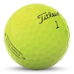 Titleist Tour Speed Yellow Golf Balls -Elite Golf Shop titleist 2022 tour speed yellow golf balls imprints itempicture 1