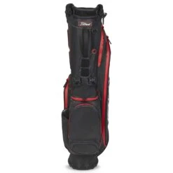 Titleist Players 4 Stadry Stand Bag -Elite Golf Shop titleist 2023 players 4 stadry stand bag black black red front itempicture