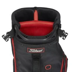 Titleist Premium Carry Bag -Elite Golf Shop titleist 2023 premium carry bag black black red top itempicture