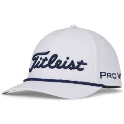 Titleist Tour Rope Hat -Elite Golf Shop titleist 2023 tour rope hat white navy itempicture