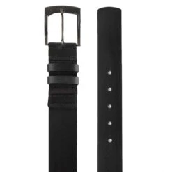 TravisMathew Jinx Leather Belt -Elite Golf Shop travismathew jinx leather belt black flat itempicture