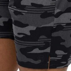 TravisMathew Leader Board Active Shorts -Elite Golf Shop travismathew leader board active shorts black logo itempicture