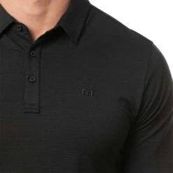 TravisMathew The Heater Polo -Elite Golf Shop travismathew the heater polo black logo itempicture