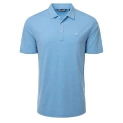 TravisMathew The Heater Polo -Elite Golf Shop travismathew the heater polo heather heritage blue front itempicture