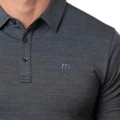TravisMathew The Heater Polo -Elite Golf Shop travismathew the heater polo vintage indigo logo itempicture