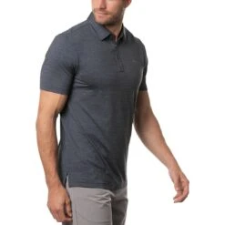 TravisMathew The Heater Polo -Elite Golf Shop travismathew the heater polo vintage indigo side itempicture