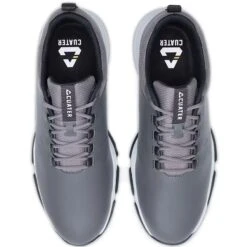 TravisMathew Cuater The Ringer Spiked Golf Shoes Grey 9 TravisMathew Cuater The Ringer Spiked Golf Shoes Grey -Elite Golf Shop travismathew the ringer spiked golf shoes grey top itempicture