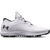 Under Armour Charged Draw 2 Golf Shoes White/Black -Elite Golf Shop under armour charged draw 2 golf shoes white black profile itempicture